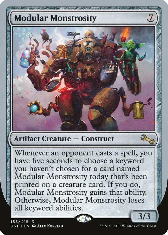 2017 Unstable Modular Monstrosity rare #155 rare card image