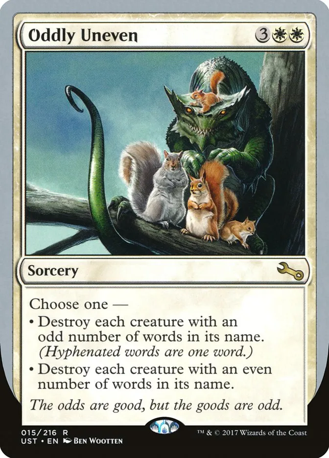 2017 Unstable Oddly Uneven #15 rare card image
