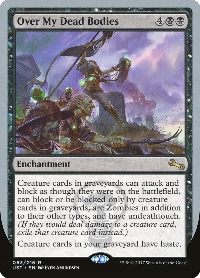 2017 Unstable Over My Dead Bodies #63 rare card image