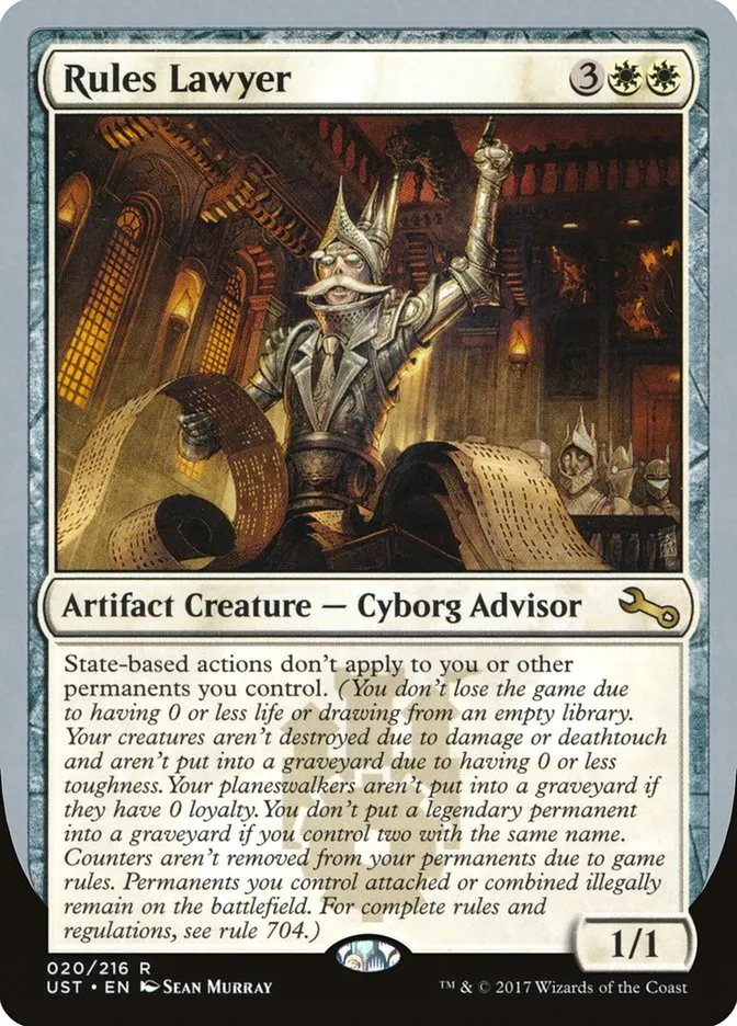 2017 Unstable Rules Lawyer rare #20 rare card image