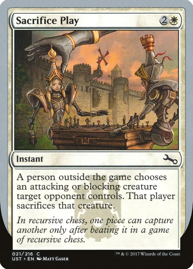 2017 Unstable Sacrifice Play common #21 common card image