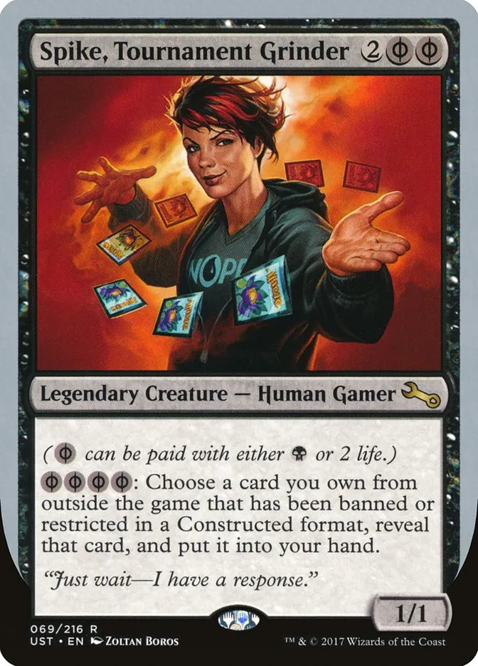 2017 Unstable Spike, Tournament Grinder #69 rare card image