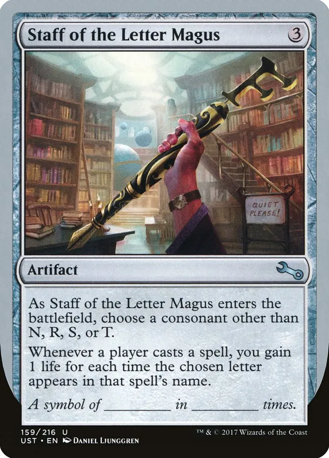 2017 Unstable Staff of the Letter Magus #159 uncommon card image