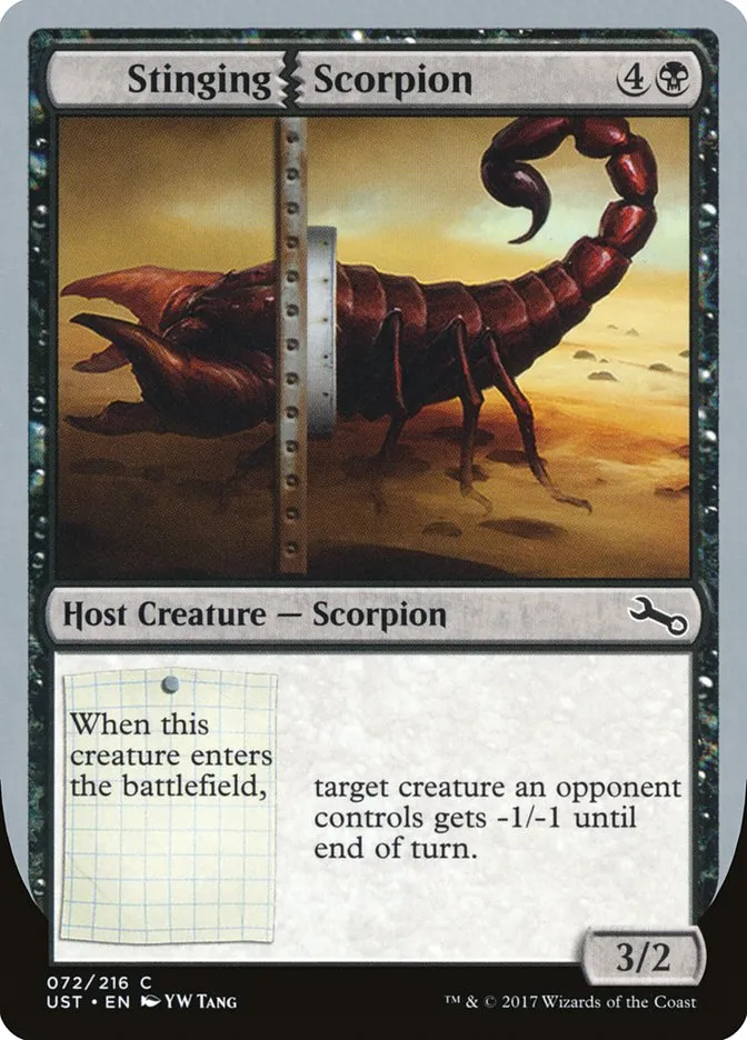 2017 Unstable Stinging Scorpion common #72 common card image