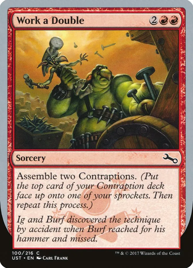 2017 Unstable Work a Double common #100 common card image