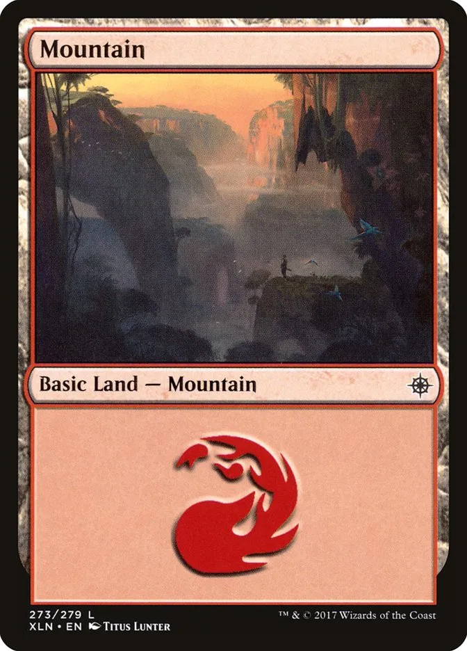 2017 Ixalan Mountain common #273 common card image