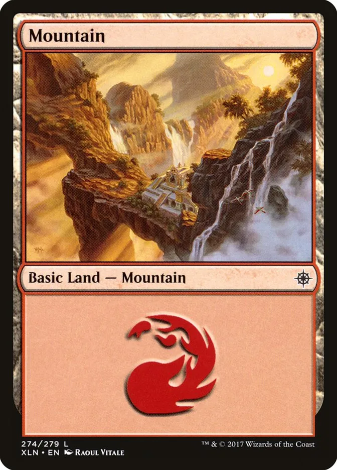 2017 Ixalan Mountain common #274 common card image