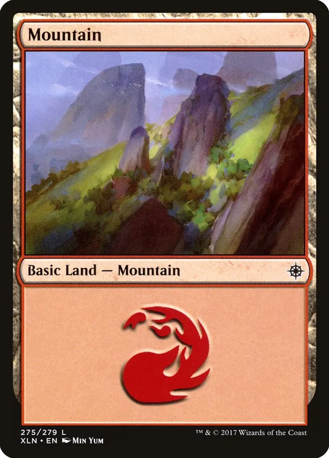 2017 Ixalan Mountain common #275 common card image
