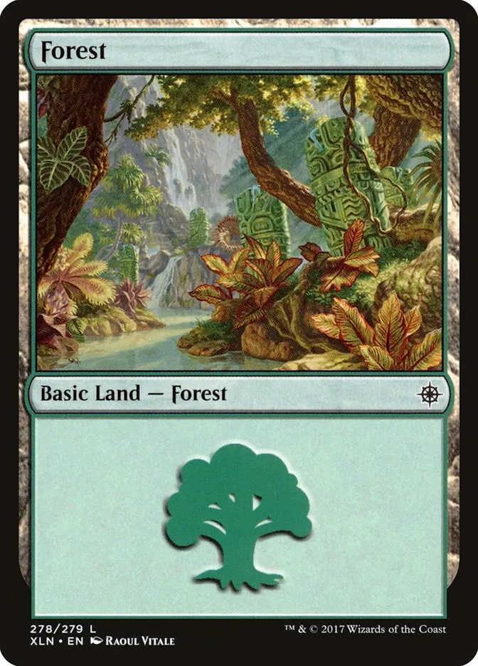 2017 Ixalan Forest common #278 common card image