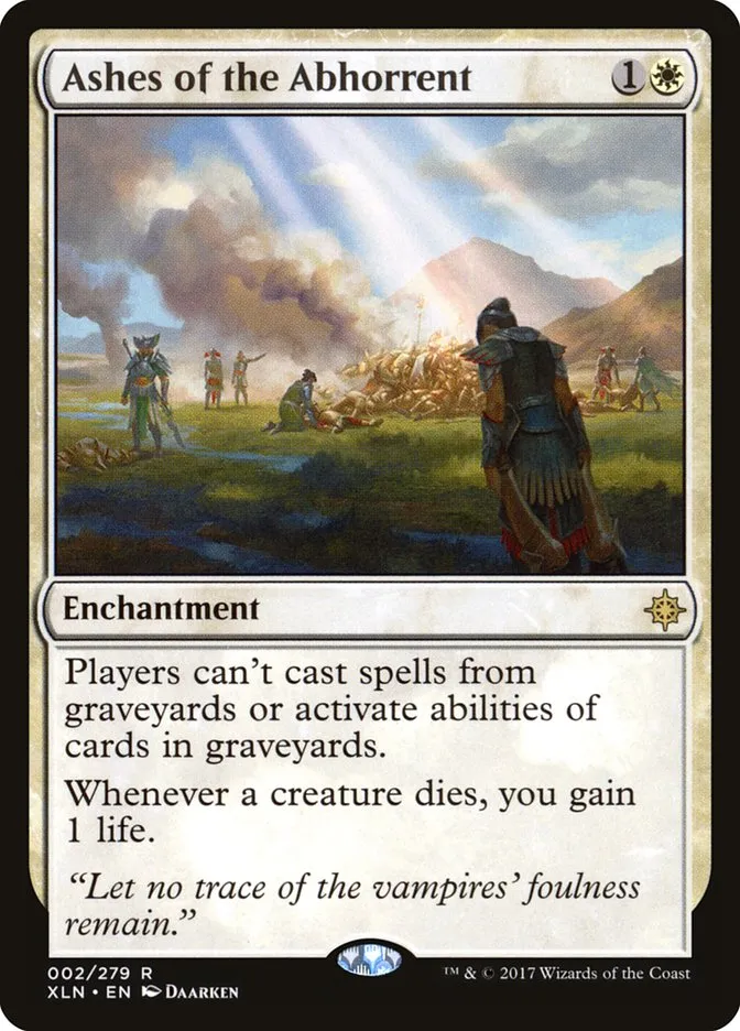 2017 Ixalan Ashes of the Abhorrent #2 rare card image