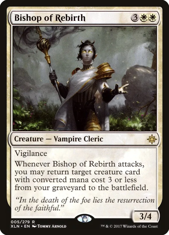 2017 Ixalan Bishop of Rebirth #5 rare card image