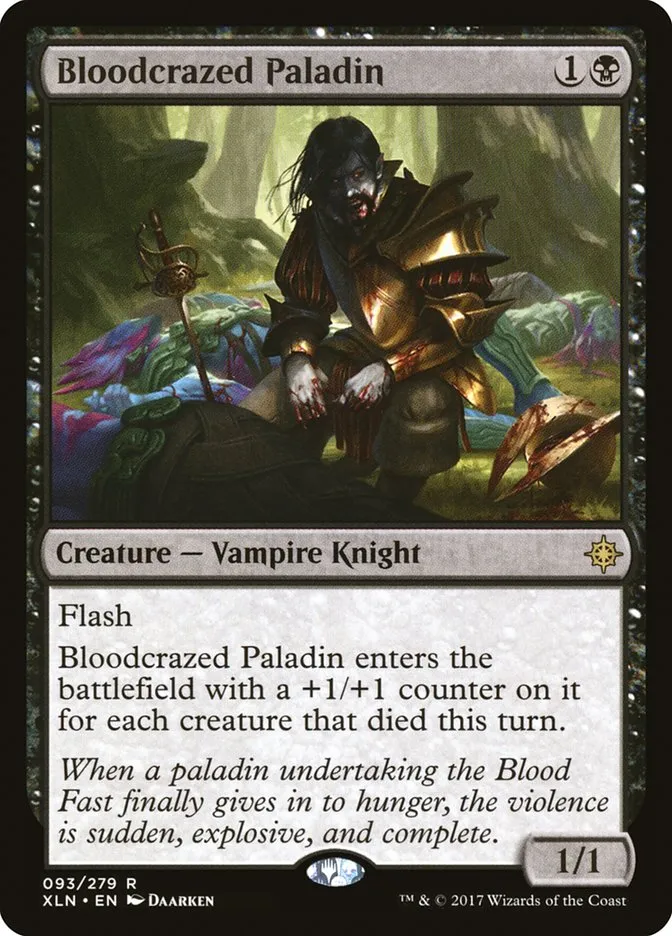 2017 Ixalan Bloodcrazed Paladin #93 rare card image