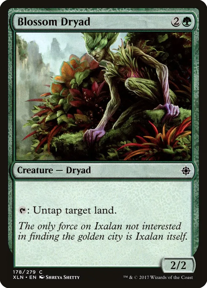 2017 Ixalan Blossom Dryad common #178 common card image