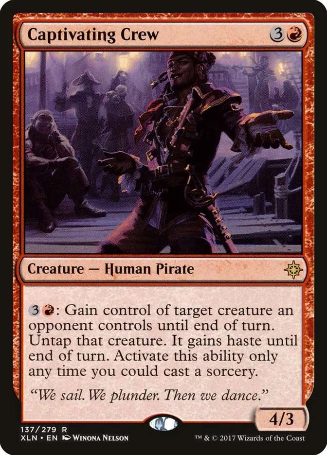 2017 Ixalan Captivating Crew rare #137 rare card image