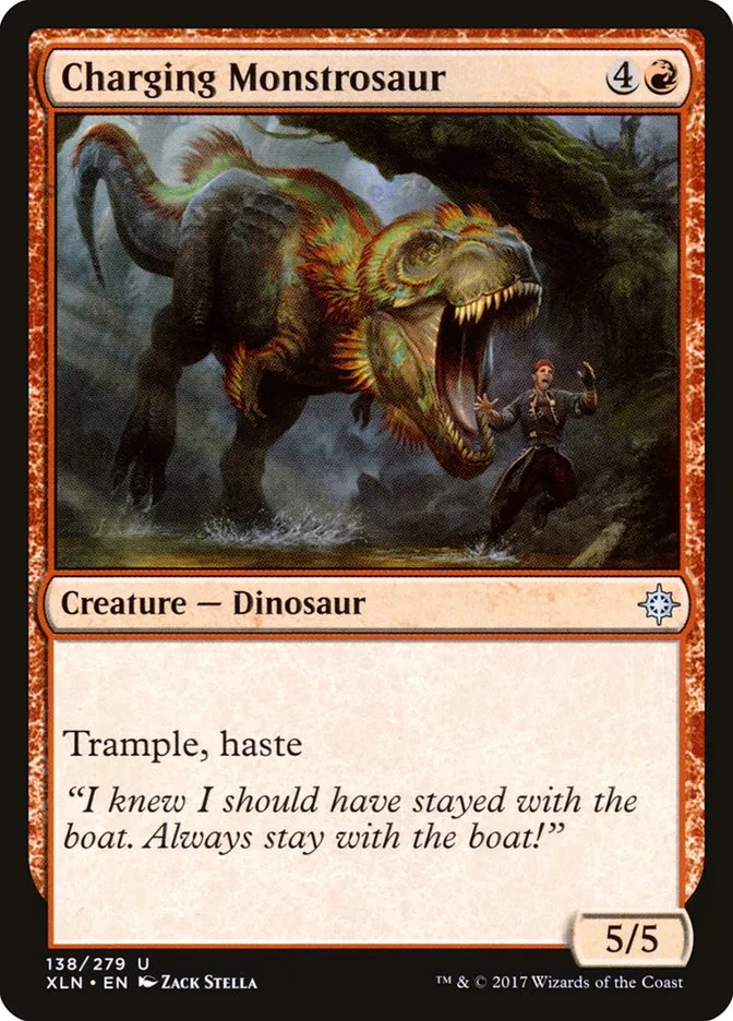 2017 Ixalan Charging Monstrosaur uncommon #138 uncommon card image