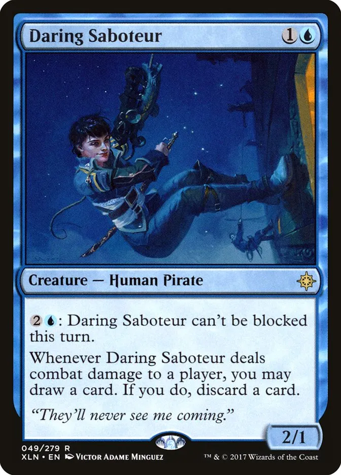2017 Ixalan Daring Saboteur rare #49 rare card image