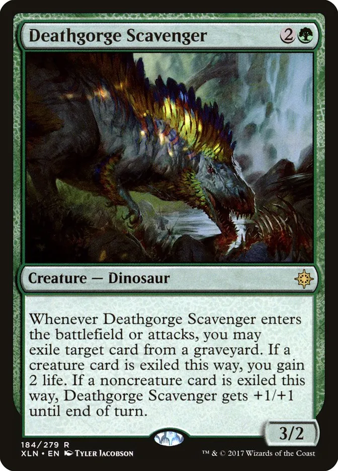2017 Ixalan Deathgorge Scavenger #184 rare card image