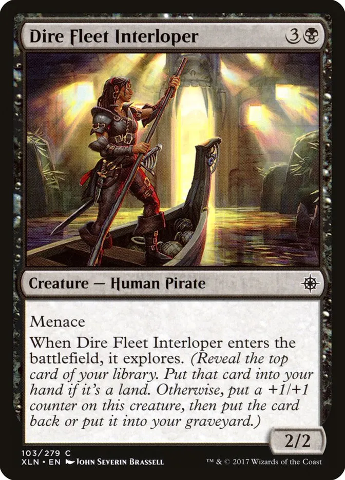 2017 Ixalan Dire Fleet Interloper common #103 common card image