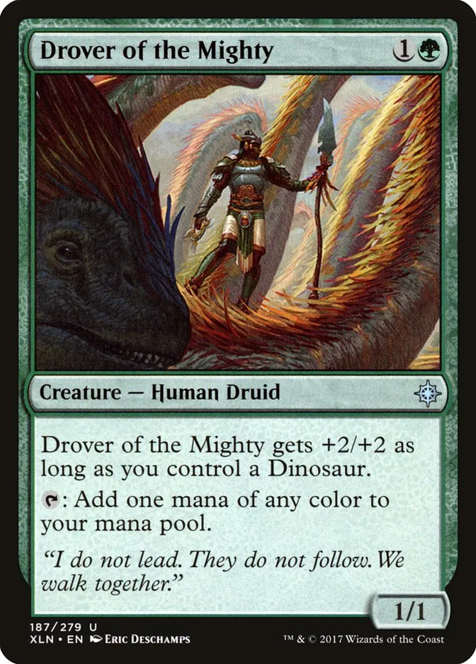 2017 Ixalan Drover of the Mighty #187 uncommon card image