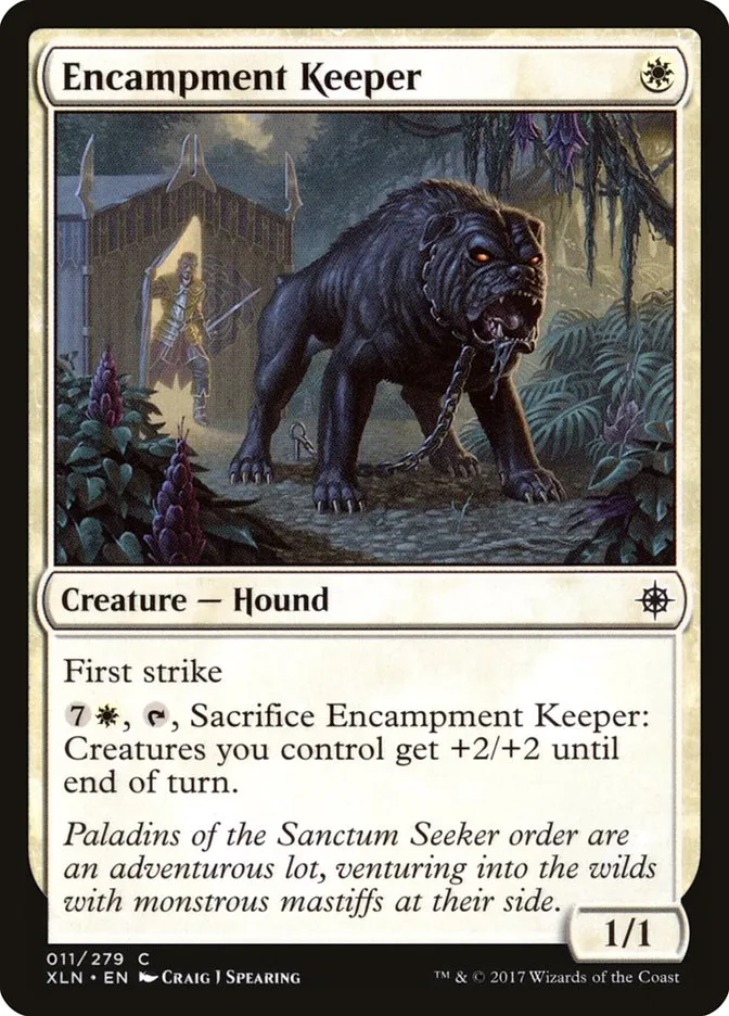 2017 Ixalan Encampment Keeper common #11 common card image