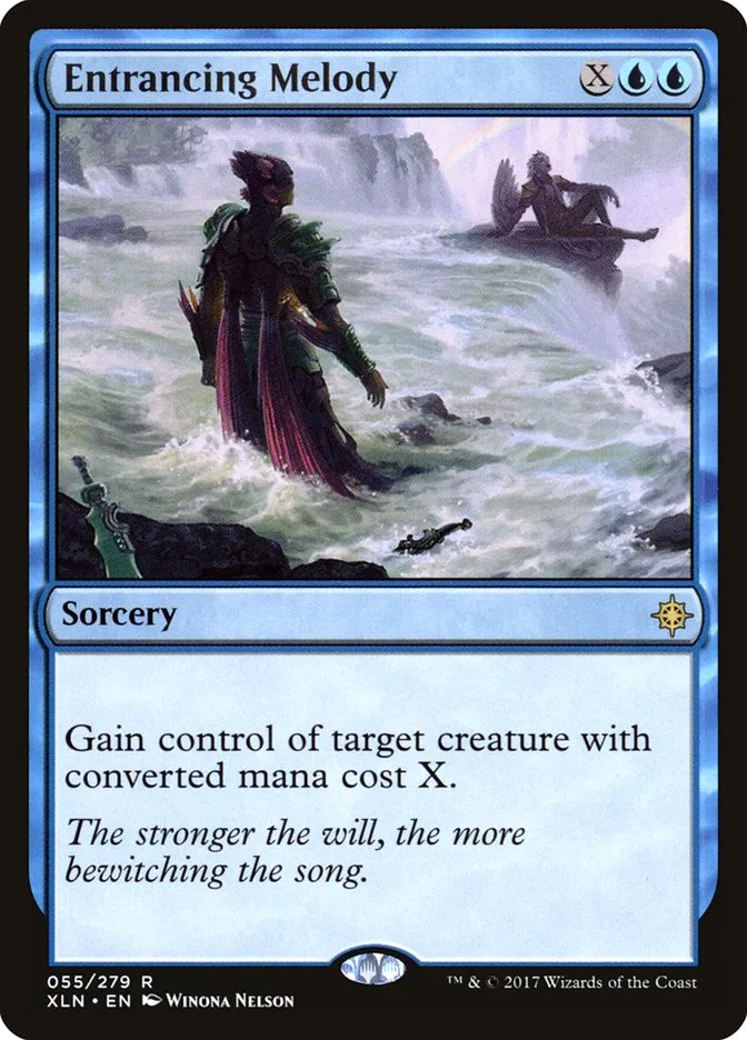 2017 Ixalan Entrancing Melody rare #55 rare card image