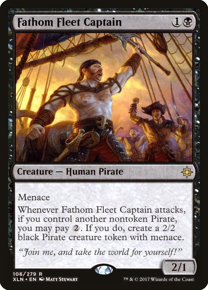 2017 Ixalan Fathom Fleet Captain rare #106 rare card image