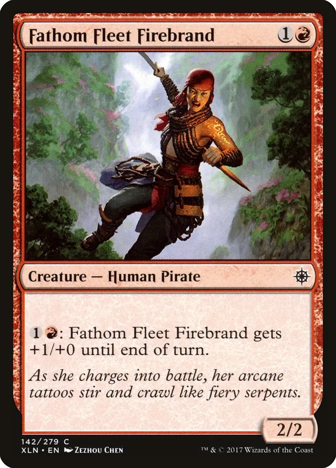 2017 Ixalan Fathom Fleet Firebrand common #142 common card image