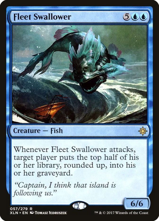 2017 Ixalan Fleet Swallower rare #57 rare card image