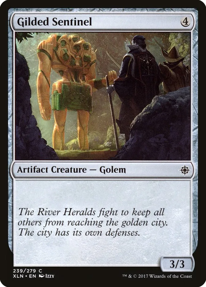 2017 Ixalan Gilded Sentinel [Foil] common #239 common card image