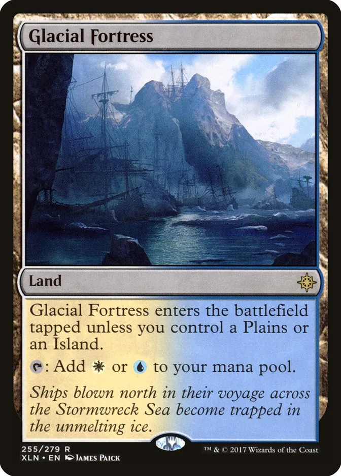 2017 Ixalan Glacial Fortress #255 rare card image