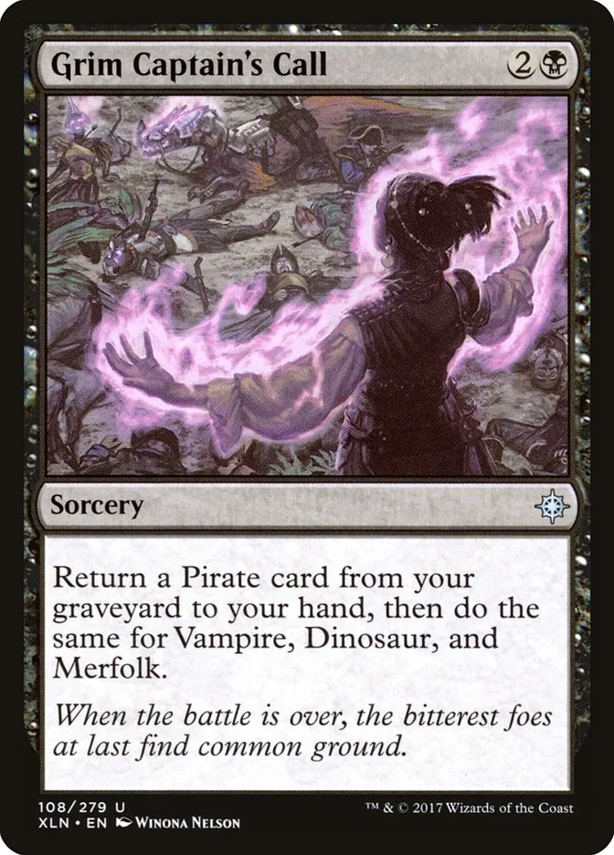 2017 Ixalan Grim Captain's Call uncommon #108 uncommon card image