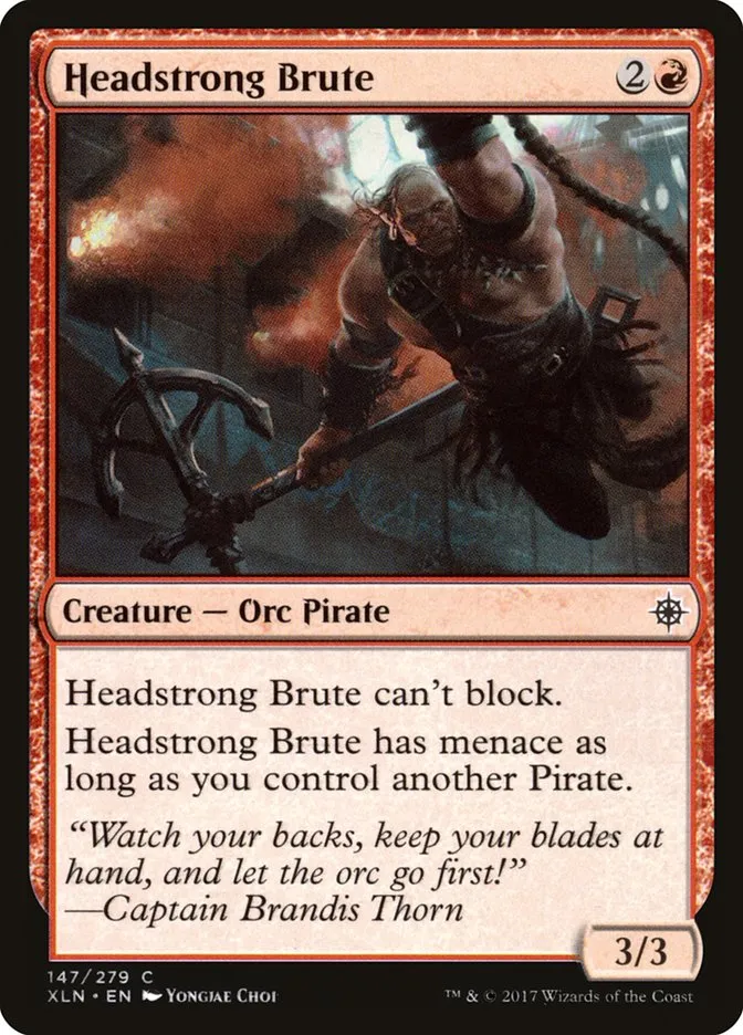 2017 Ixalan Headstrong Brute common #147 common card image