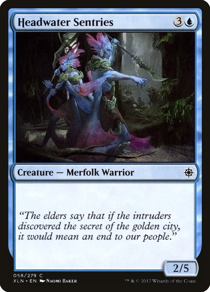 2017 Ixalan Headwater Sentries common #58 common card image