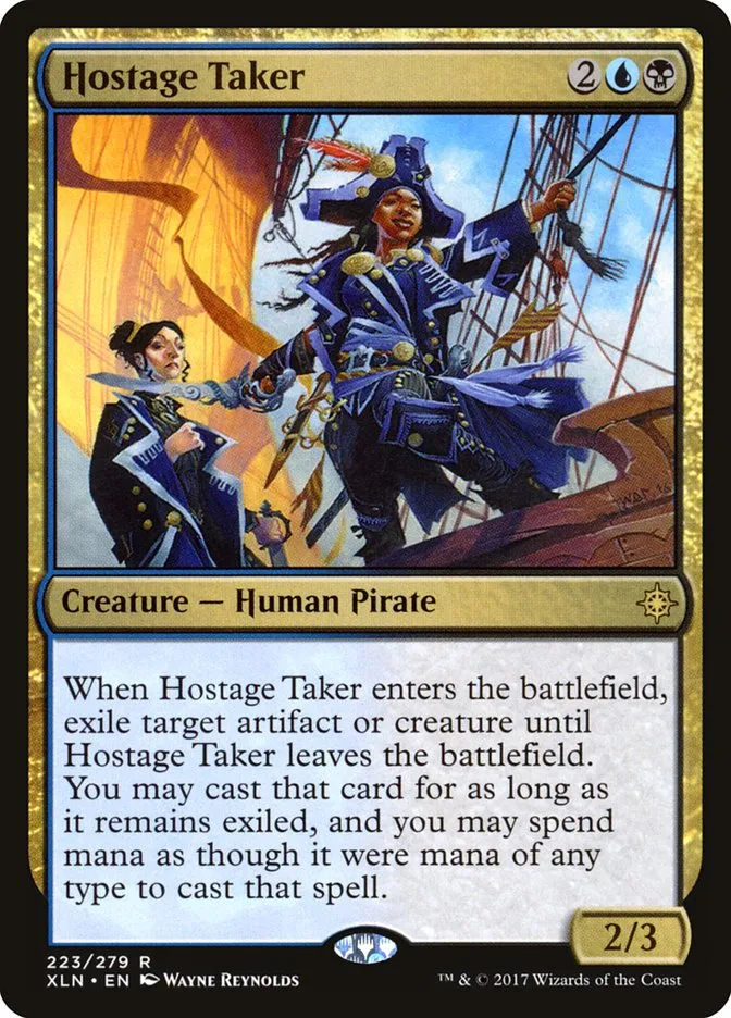 2017 Ixalan Hostage Taker rare #223 rare card image