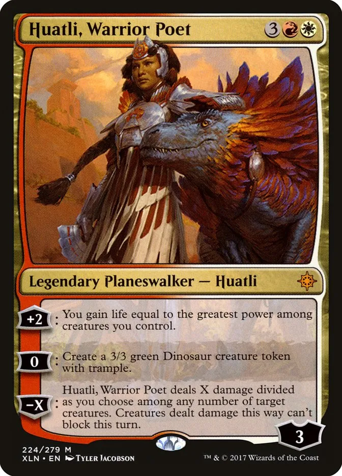 2017 Ixalan Huatli, Warrior Poet #224 mythic card image