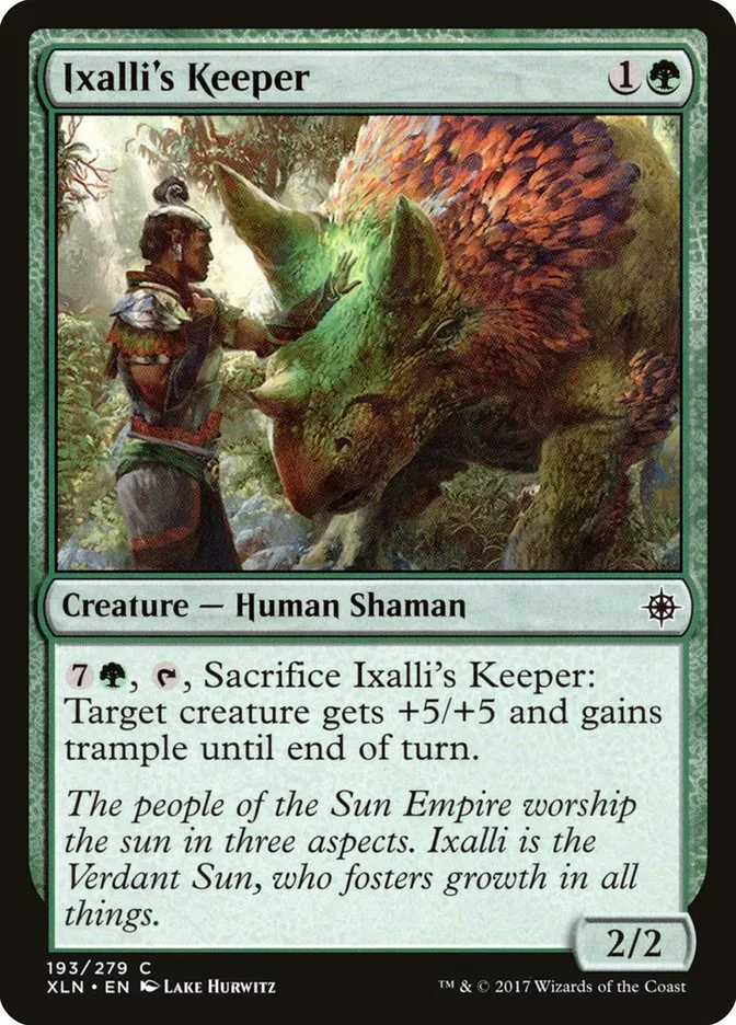 2017 Ixalan Ixalli's Keeper common #193 common card image