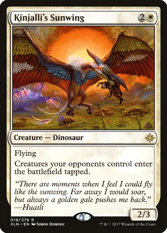 2017 Ixalan Kinjalli's Sunwing rare #19 rare card image