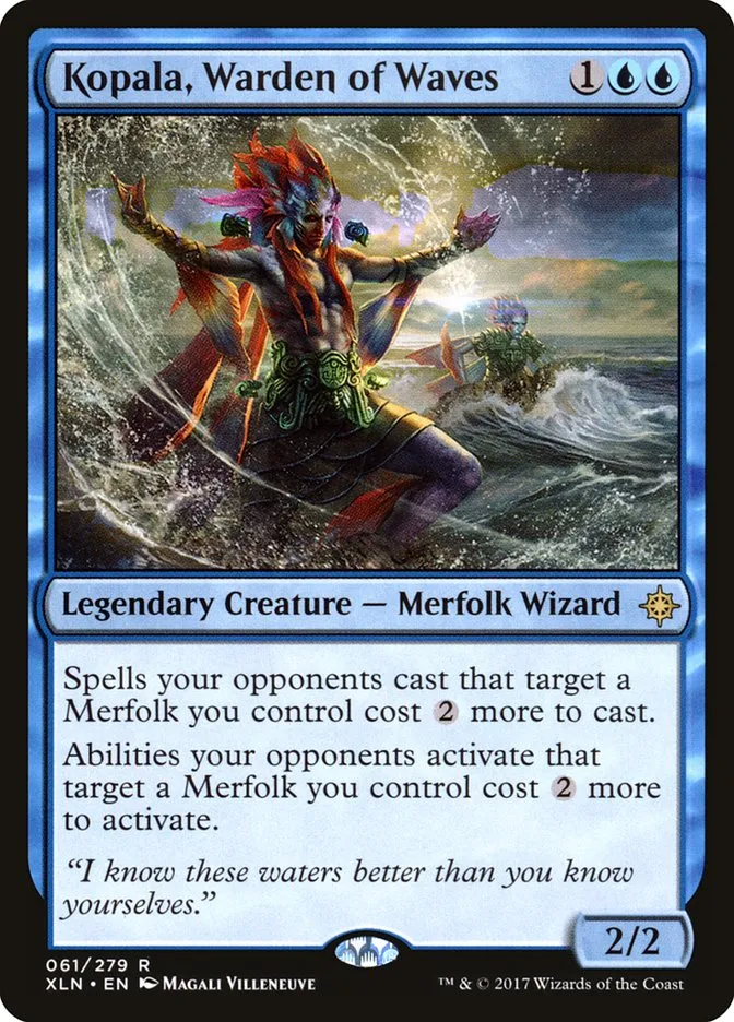 2017 Ixalan Kopala, Warden of Waves #61 rare card image