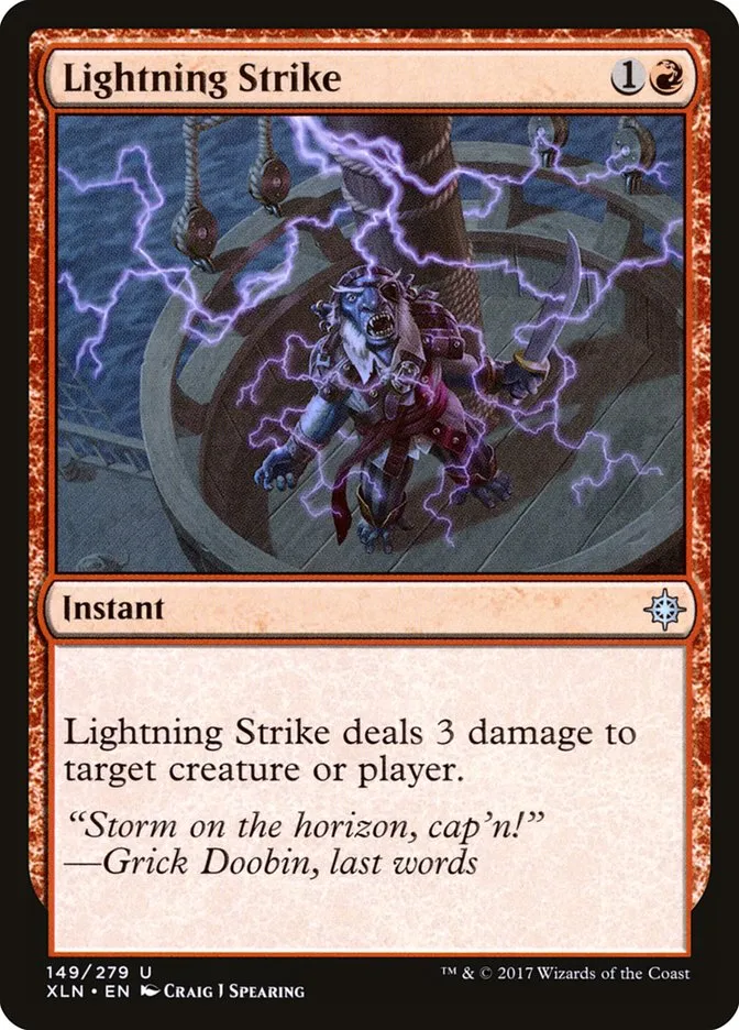 2017 Ixalan Lightning Strike uncommon #149 uncommon card image