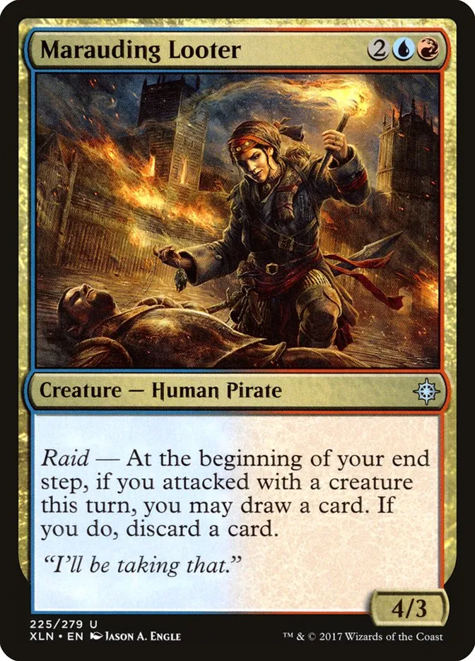 2017 Ixalan Marauding Looter #225 uncommon card image