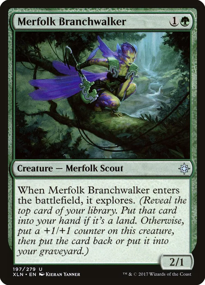 2017 Ixalan Merfolk Branchwalker uncommon #197 uncommon card image