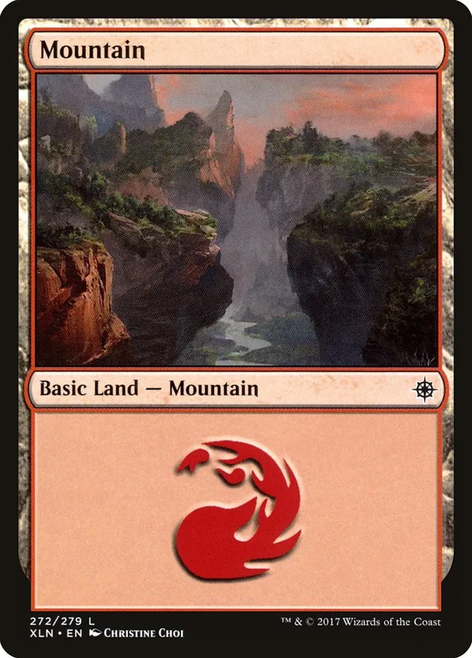 2017 Ixalan Mountain common #272 common card image