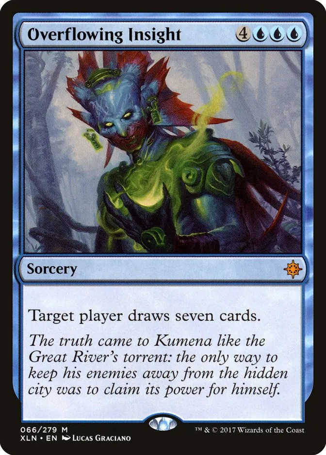2017 Ixalan Overflowing Insight mythic #66 mythic card image