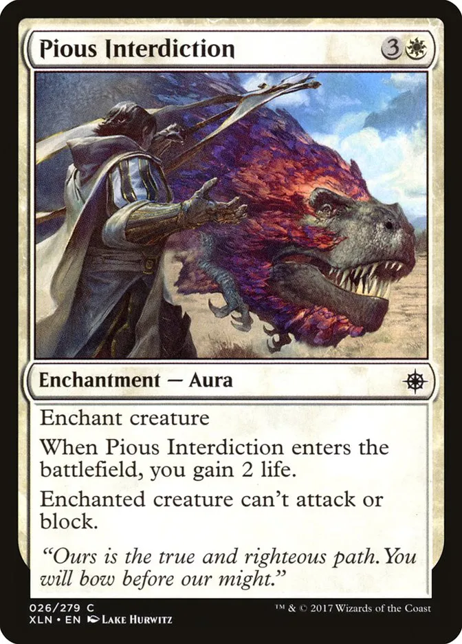 2017 Ixalan Pious Interdiction [Foil] common #26 common card image