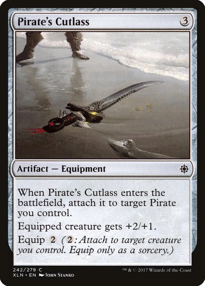2017 Ixalan Pirate's Cutlass [Foil] common #242 common card image