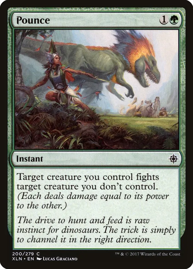 2017 Ixalan Pounce common #200 common card image