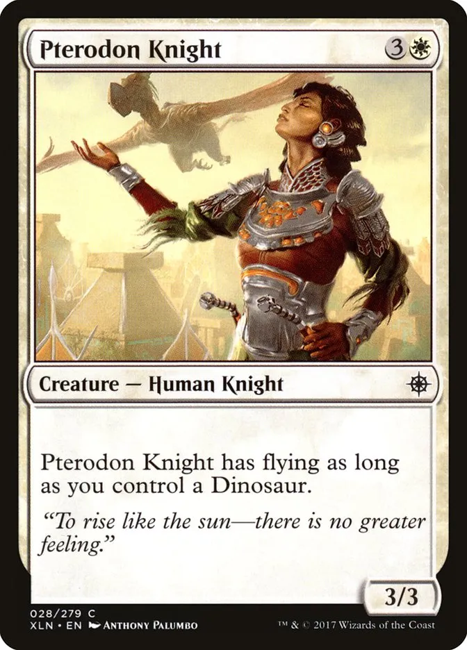 2017 Ixalan Pterodon Knight [Foil] common #28 common card image