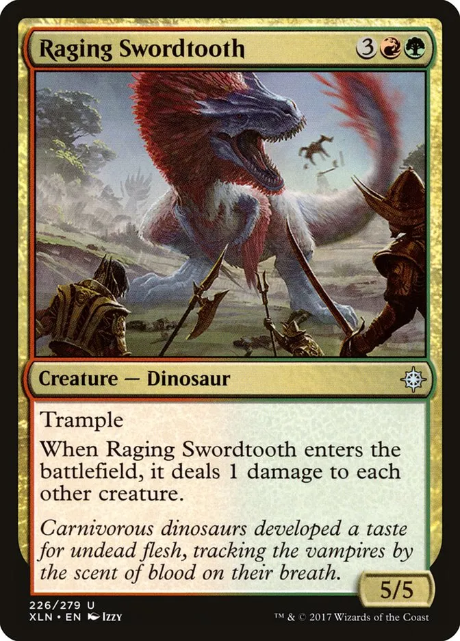 2017 Ixalan Raging Swordtooth uncommon #226 uncommon card image