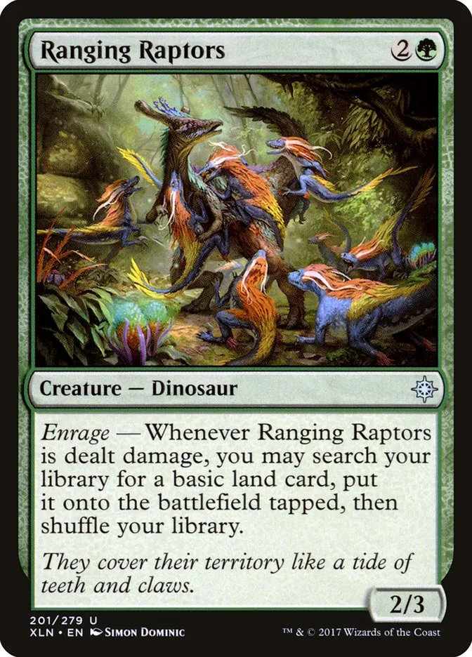 2017 Ixalan Ranging Raptors uncommon #201 uncommon card image