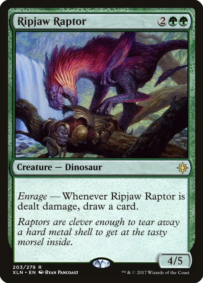2017 Ixalan Ripjaw Raptor #203 rare card image
